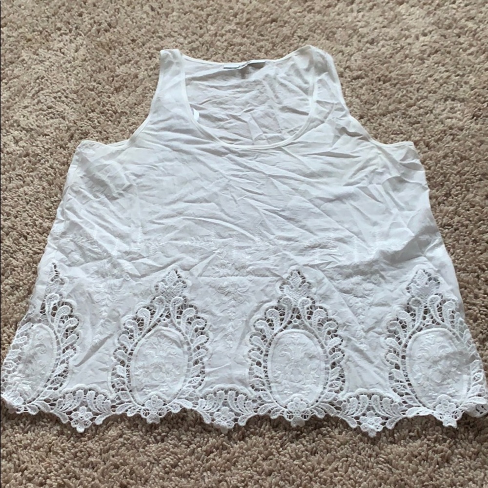 Papaya white tank